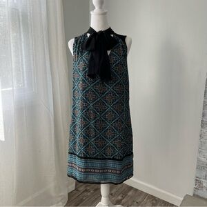 Laundry by Shelli Segal Tie Neck Print Dress